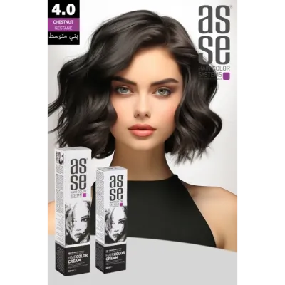 Asse Krem Tüp Boya 60 ml Profesyonel Saç Boyası - 4.0