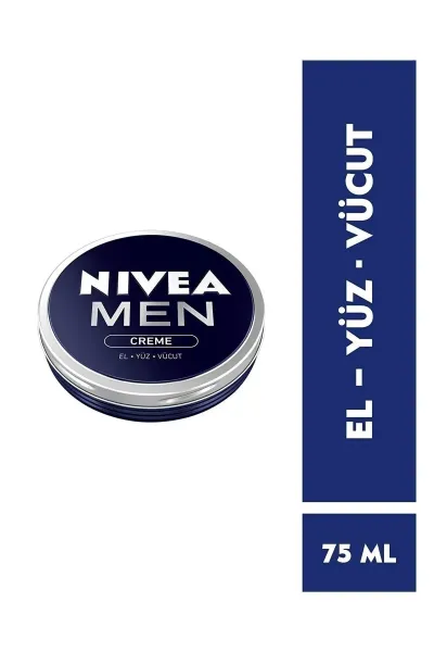 Nivea Vücut Bakım Kremi & Men El, Yüz Ve Vücut Nemlendirici Klasik Teneke 75 ml