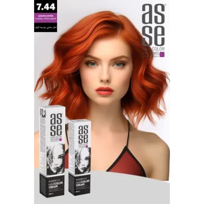 Asse Krem Tüp Boya 60 ml Profesyonel Saç Boyası - 7.44