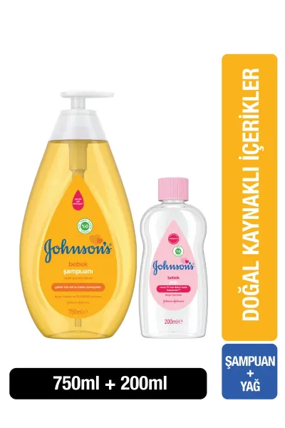 Johnson's Baby Gold Şampuan 750 ml Yağ Set 200 ml