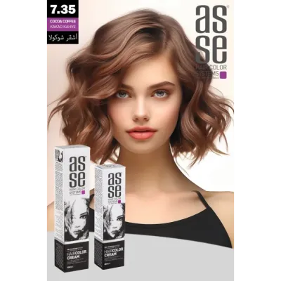 Asse Krem Tüp Boya 60 ml Profesyonel Saç Boyası - 7.35