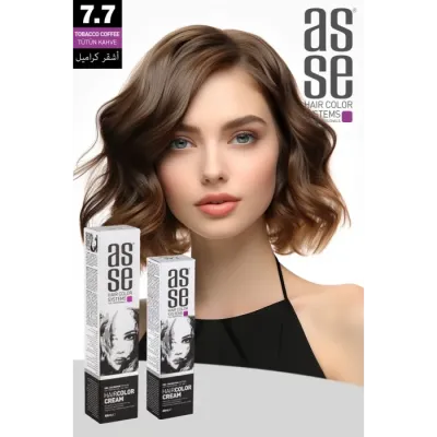 Asse Krem Tüp Boya 60 ml Profesyonel Saç Boyası - 7.7