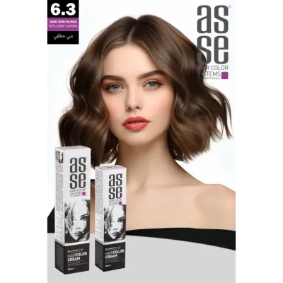 Asse Krem Tüp Boya 60 ml Profesyonel Saç Boyası - 6.3