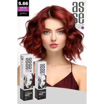 Asse Krem Tüp Boya 60 ml Profesyonel Saç Boyası - 5.66