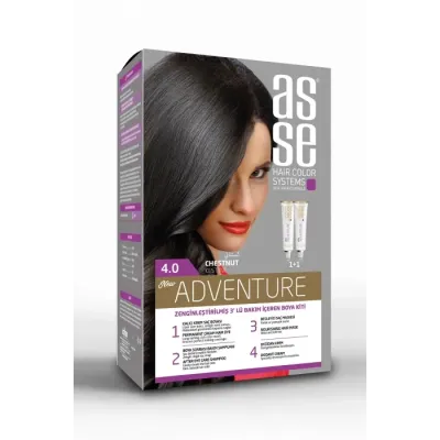 Asse Saç Boya Seti 50 + 50 ml - 4.0