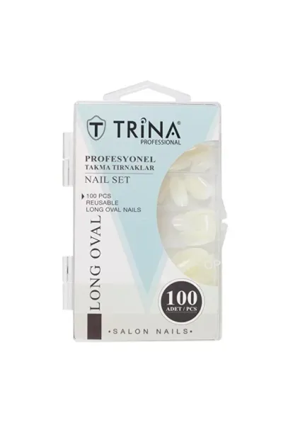 Trina 100'lü Takma Tırnak Stiletto Modeli - LONG OVAL