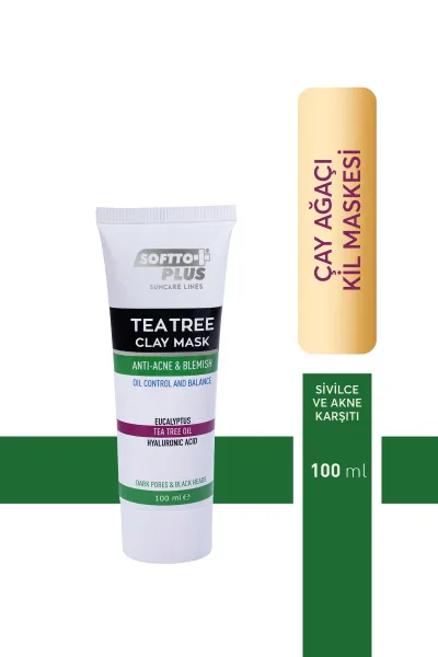 Softto Plus Kil Maskesi 100 ML Bakım Serisi - ÇAY AĞACI KİL MASKESİ 100 ML