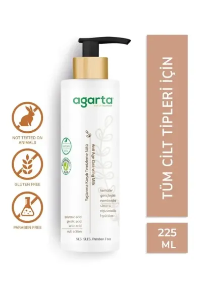 Agarta Yüz Temizleme Sütü 225ml - Yaşlanma Karşıtı