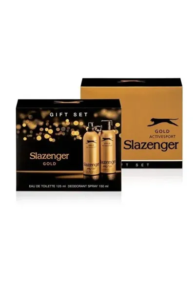Slazenger Erkek Parfüm ve Deodorant 125ML+150ML - Gold Erkek