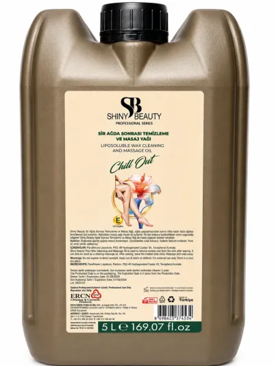 Shiny Beauty Chill Out Ağda Sonrası Yağ 5L - Ağda Sonrası Temizleme ve Masaj Yağı Chill Out 5L