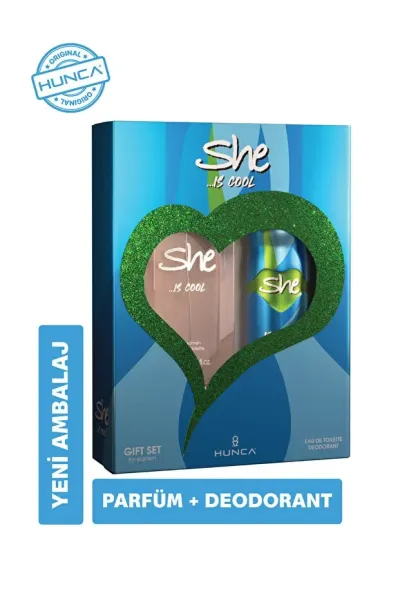 SHE Kadın Parfüm Seti Kalıcı Ferah Koku - Cool Kadın 50 ML EDT +150 ml